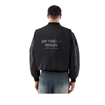 M Alpha MA1V Jacket 3492 New York Yankees Men's Jacket - Black