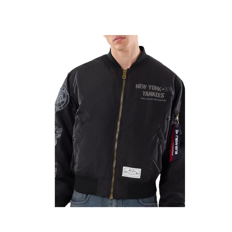 M Alpha MA1V Jacket 3492 New York Yankees Men's Jacket - Black