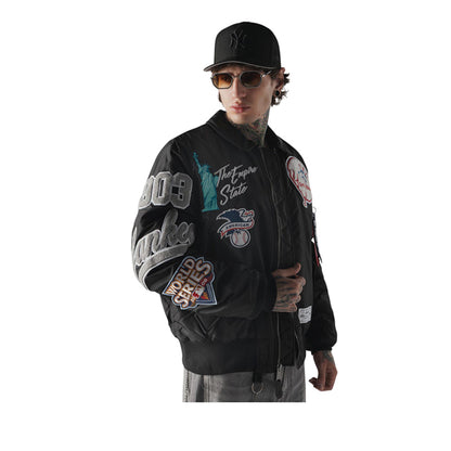 M Alpha MA1 Jacket 3490 New York Yankees Men's Jacket - Black