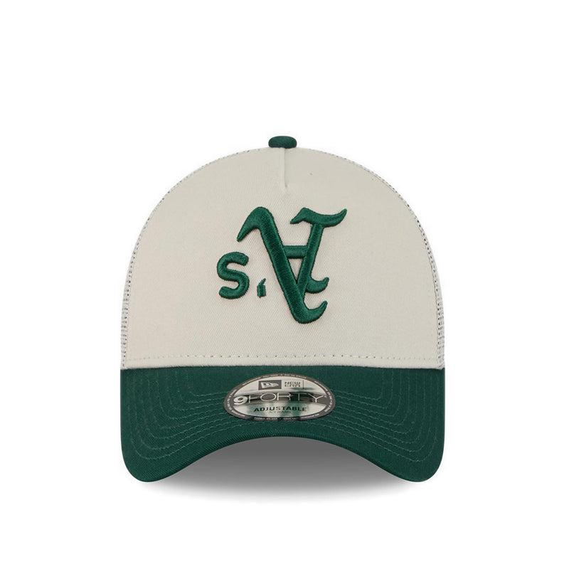 9FORTYAf Trucker Oakland Athletics Stngre Men's Caps - Stone