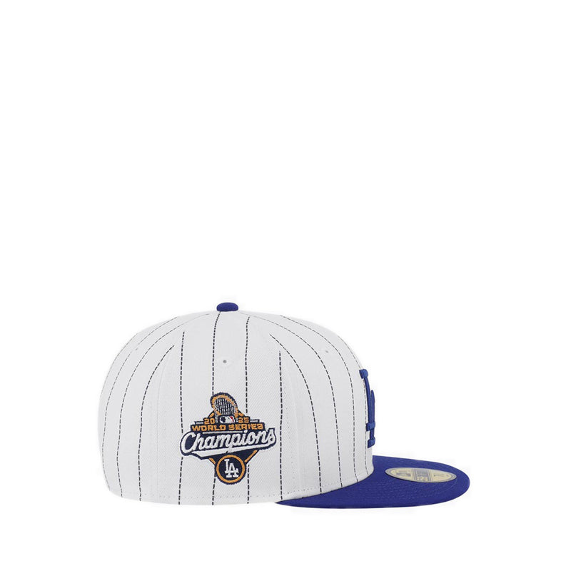 59FIFTY Los Angeles Dodgers Ws25 Pinstripe Men's Caps - White